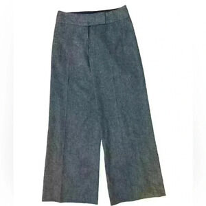 Elie Tahari Dark Gray Wool Wide Leg Dress Trouser Pants.  Like new.